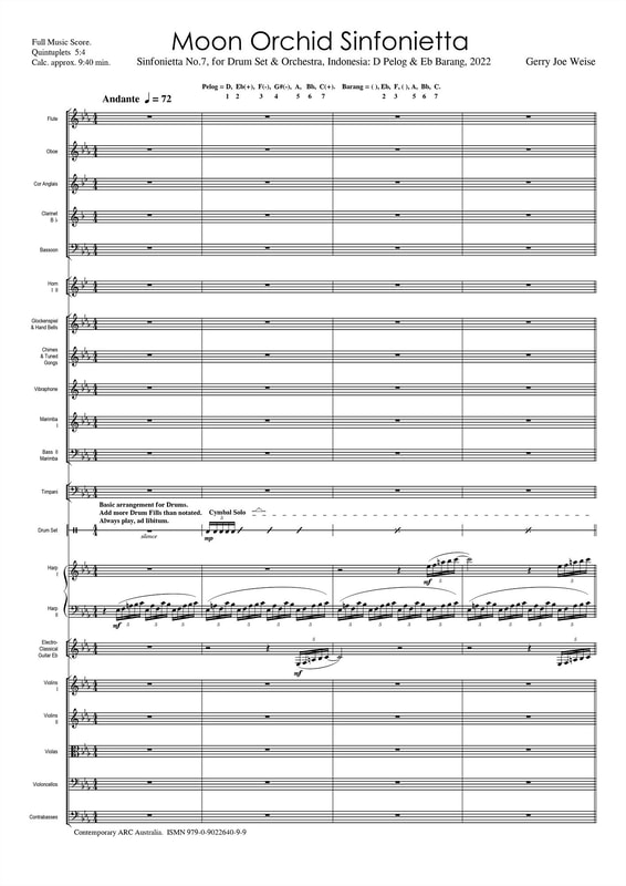 Sheet Music. Orchestra and Drums. Moon Orchid Sinfonietta. Gerry Joe Weise. pdf